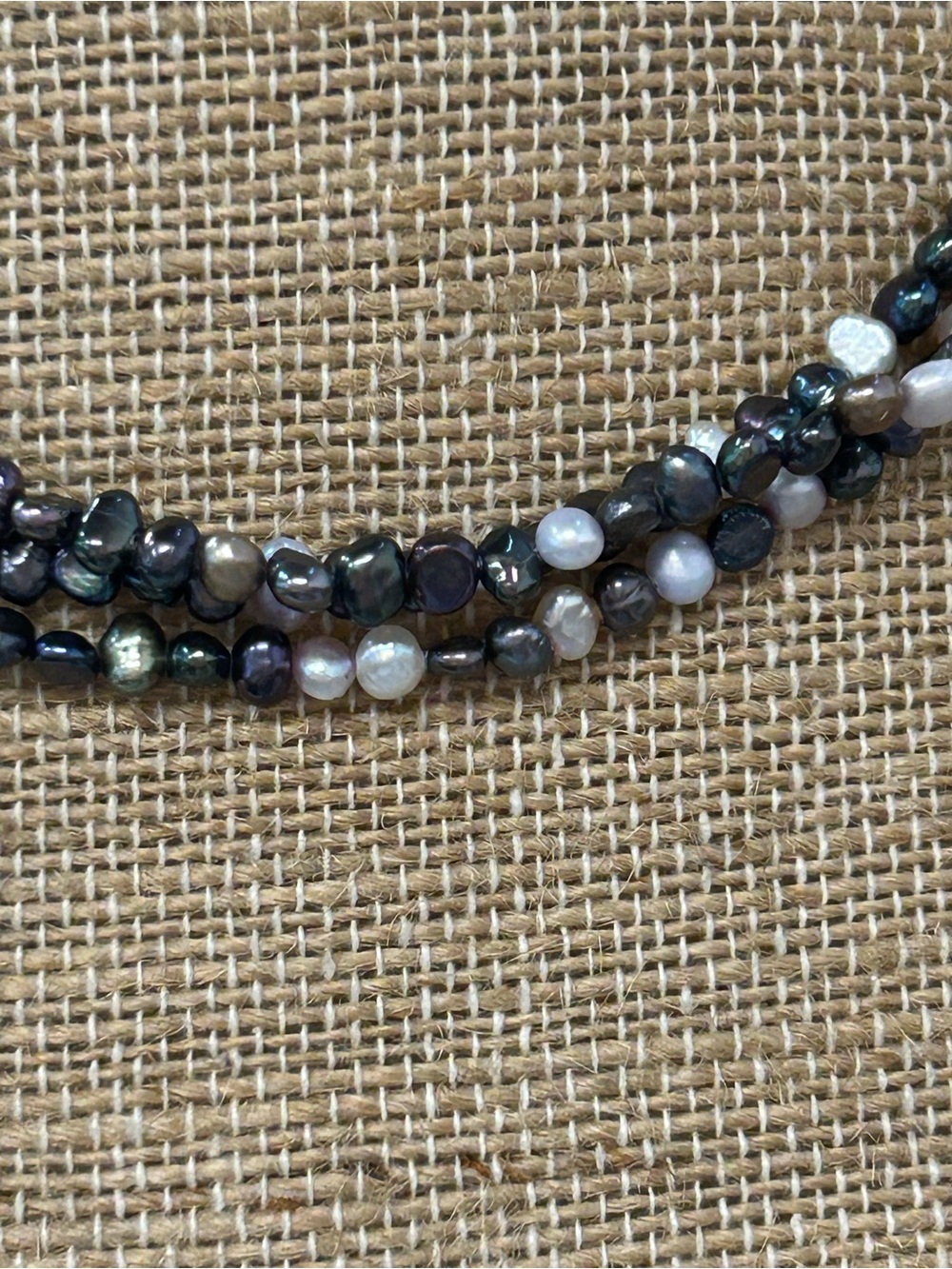 Beautiful Sterling Silver Gray Freshwater Pearl choker Necklace - Picture 3 of 7